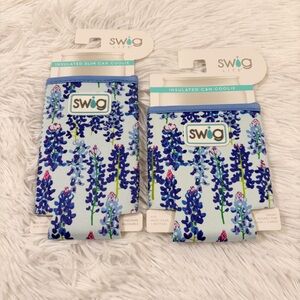 Swig Life set of 2  insulated slim can coolie and regular can coolie bluebonnet